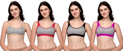 V AND P ENTERPRISE Jokey Sport bra set Pack 4 Women Sports Non Padded Bra(Multicolor)