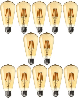 ZOREZA 4 W Decorative E27 Incandescent Bulb(Yellow, Pack of 12)