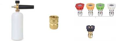 PARTHVI Foam Cannon with 1/4 Inch Quick Connector,5 Pressure Washer Spray Nozzle Tips Spray Gun