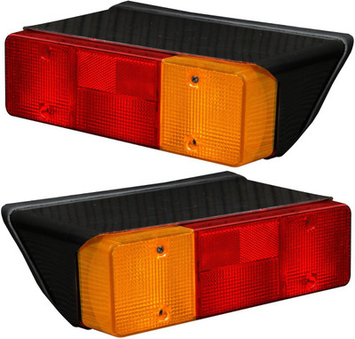 Allpartssource Tail Light Assembly Set with 12v Bulbs Suitable for John Deere Tractors Car Reflector Light(Red, Yellow)