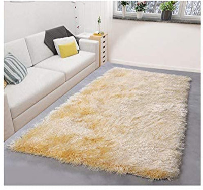 RM Handloom Beige Polyester Carpet(3 ft,  X 5 ft, Rectangle)