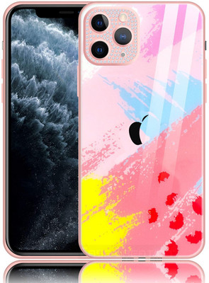 CASE CREATION Back Cover for Apple iPhone 11 Pro Max, iPhone 11 Pro Max Liquid Painting Glass Case TPU Cover(Multicolor, Dual Protection, Pack of: 1)