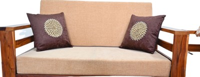 AUSH Velvet Cushions Cover(Pack of 2, 41 cm*41 cm, Brown)