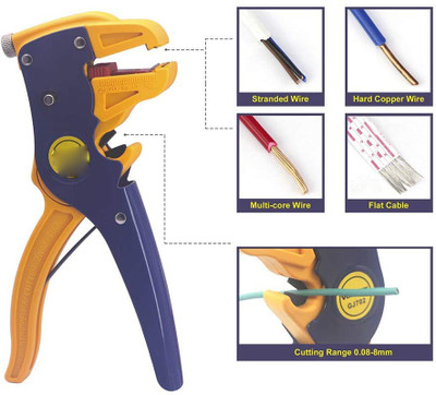 uptodatetools Automatic Wire Stripper and Cutter, Professional 2 in 1 Adjustable Automatic Cable Wire Stripper and Cutter Wire Cutter