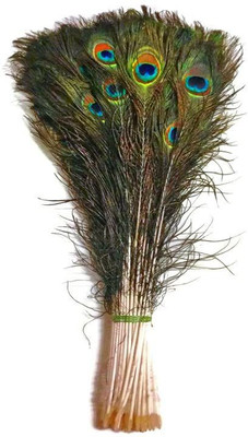 DEBALAYA Pack of 25 Decorative Feathers(45-50cm Peacock Feather)
