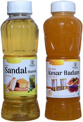 NATRAJ The Right Choice KESAR BADAM & SANDAL SHARBAT Syrup (Pack of 2 x 750 ml Bottle)(2 x 750 ml)