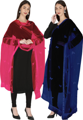 DIAMO Net Self Design Women Dupatta