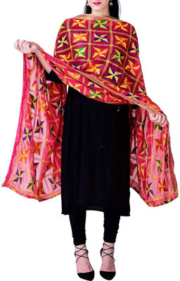 Anil Textiles Chiffon Embroidered Women Dupatta