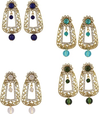 Angel In You Diva Style Cubic Zirconia Alloy Drops & Danglers, Earring Set, Chandbali Earring