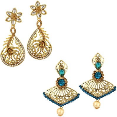 Jewels Capital stylish Cubic Zirconia, Pearl Alloy Earring Set