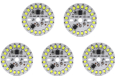 SAMAES 5 Pics 9 Watt WHITE Color DOB Direct On Board LED Bulb Raw Material MCPCB LED Light Electronic Hobby Kit