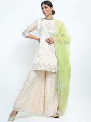Vishudh Women Kurta Palazzo Set
