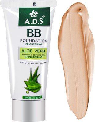 ads Aloe Vera BB Brightening Foundation (shade 03) with Moisture & Sooting Gel Foundation(Natural, 60 ml)