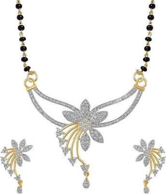 RUGVED ENTERPRISE Alloy Gold-plated Gold Jewellery Set(Pack of 1)