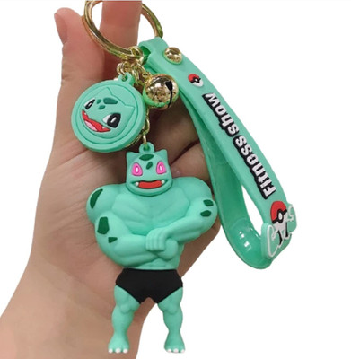 BORING P0KEMON Squirtle PIKACHU FITNESS Premium Build Quality Car & Bike Keychain Key Chain