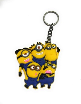 Lakhdatar Mall Minion Rubber Single Side Rubber Keychain Keyring Multicolour Key Chain