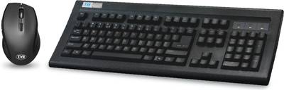 TVS ELECTRONICS Platina Wireless Mechanical Combo (Keyboard & Mouse) Keyboard: 50 million keystrokes | Mechanical switches for longer life | Working range 10 meters | Strong tilt legs | Laser-etched key caps | LED indicators | Mouse: Advanced optical tracking | Optical tracking @ 1600 DPI | Built-in dongle Wired USB Multi-device Keyboard