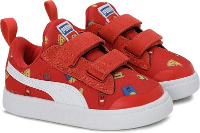 PUMA Boys & Girls Velcro Sneakers(Red)