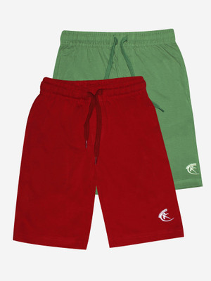 KiddoPanti Short For Boys Casual Solid Pure Cotton(Multicolor, Pack of 2)