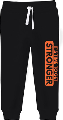 minicult Track Pant For Boys(Black, Pack of 1)