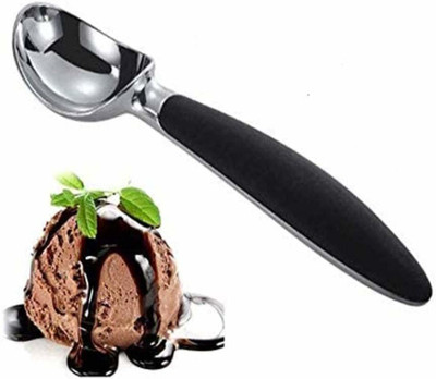 TOMATUS Ice Cream Scoop/Spoon, Melon Comfortable with Non-Slip Rubber Handle Grip Kitchen Scoop