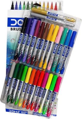 DOMS Majestic Basket Super Soft Artist Brush Pens Set(Set of 26, Multicolor)
