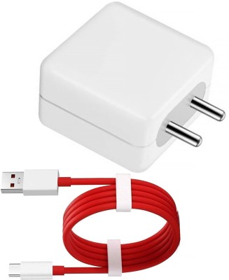 VOLTDIC Wall Charger Accessory Combo for OnePlus 7 Pro, OnePlus Nord 5G, OnePlus 8 Pro, OnePlus 7T, 30W 5V/4A(White,Red)