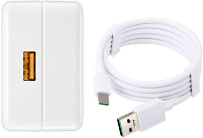 VOLTDIC Wall Charger Accessory Combo for Oppo F17 Pro, OnePlus 5T, Oppo Reno2 Z, 30W 5V/6A, (Upto 65W Supported)(White)
