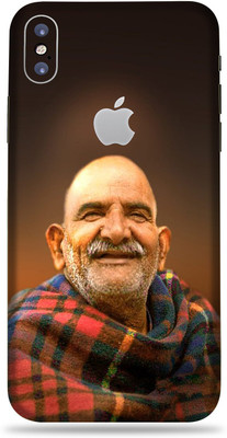 LAMHA Apple iPhone X Mobile Skin(Ultra Super Neem Karoli Baba ji With High Matte Finish.)