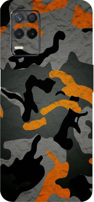 Mclaxa Orange Camouflage Mobile Back Skin., Orange Camouflage, Narzo 30 5G Mobile Skin(Orange Camouflage Skin With Super Matte Finish.)