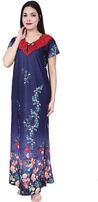 Orchid collection Women Nighty(Multicolor)