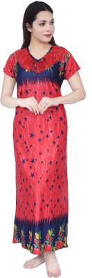 Orchid collection Women Nighty(Red)