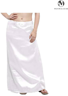 MERMAIDIM White Satin Petticoat Satin Blend Petticoat(Free)