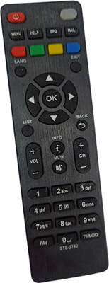 Ehop Compatible Remote For  siti digital Remote Controller STB-2740 Siti Digital Remote Controller(Black)