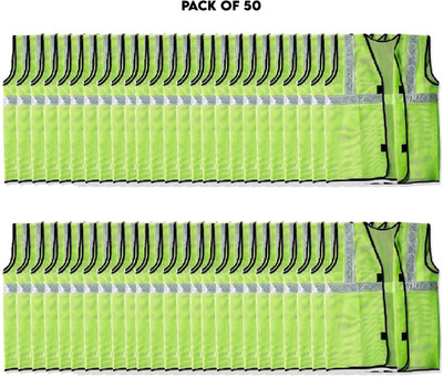 LAXMI Safety Jacket Green (Pack of 50) Safety Jacket(Green)