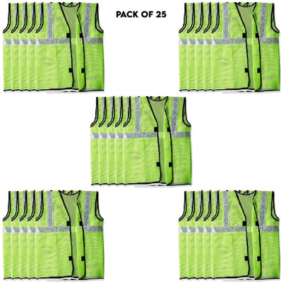 LAXMI Safety Jacket Green (Pack of 25) Safety Jacket(Green)