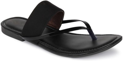 Creattoes Men Flats(Black , 4)