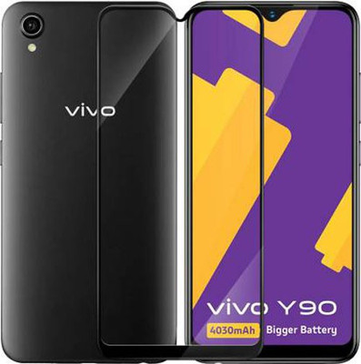 SM Styles Edge To Edge Tempered Glass for Vivo Y90(Pack of 1)