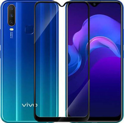 SM Styles Edge To Edge Tempered Glass for Vivo Y15(Pack of 1)