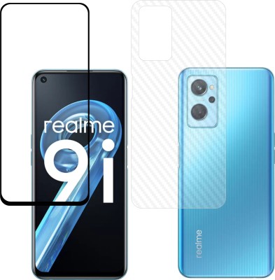 Vatsin Front and Back Tempered Glass for Realme 9i, Realme 9i (Back Carbon Fiber)(Pack of 2)