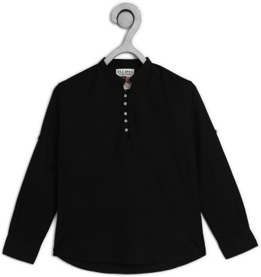 Ellipse Boys Solid Casual Black Shirt(Top wear)