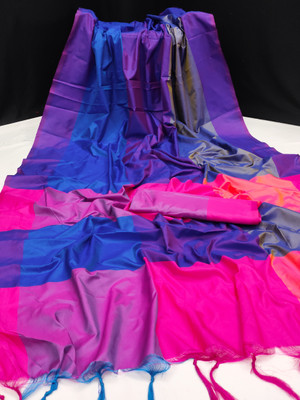 SuperLaxmi Woven Mysore Cotton Silk Saree(Blue)