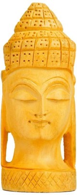 OGGN Wooden Buddha Statue for Home & Office Temple Puja. Decorative Showpiece  -  7.5 cm(Wood, Multicolor)
