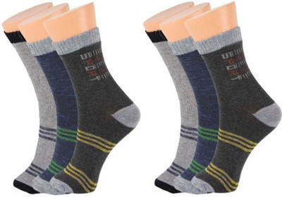 Akeeta Men Embellished Ankle Length(Pack of 6)