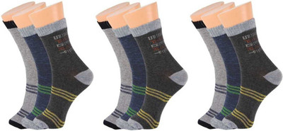 HURMOONS Men Self Design Ankle Length(Pack of 9)