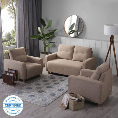 Sleepyhead Yolo Fabric 2 + 1 + 1 Sofa Set(Coco Brown, DIY(Do-It-Yourself))