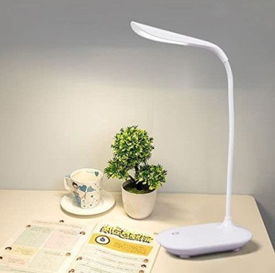 Chibro Student Study Reading Dimmer Led Table Lamps White Desk Light Lamp Study Lamp(17 cm, White)