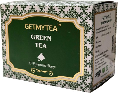 Getmytea GREEN TEA Pyramid Tea Bags 15 x2g Each | Green Tea | Health Tea |Weight Loss Tea Unflavoured Green Tea Pouch(15 Sachets)