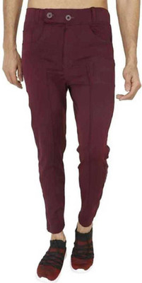 kdsn Solid Men Maroon Track Pants