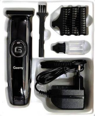Geemy GM-6050 Men & Women (Black) Trimmer 120 min  Runtime 3 Length Settings(Grey)
